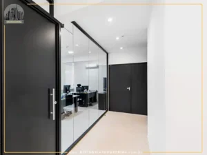 divisória industrial de vidro junta seca